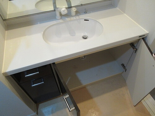ライオンズヒルズ田端不動坂の収納|洗面器下収納　※前回募集時2020年8月の写真
