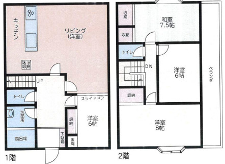 八街に　中古戸建の間取り