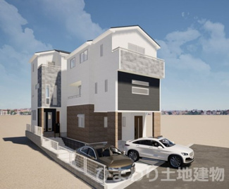 【外観】 | 緑区東橋本3丁目  2号棟 12期 | イメージパース（完成時に現況と異なる場合は現況優先となります）