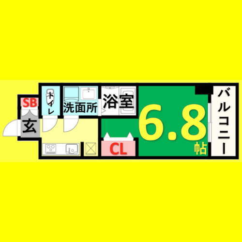S-RESIDENCE鶴舞駅前　名古屋市賃貸　仲介手数料無料の間取り