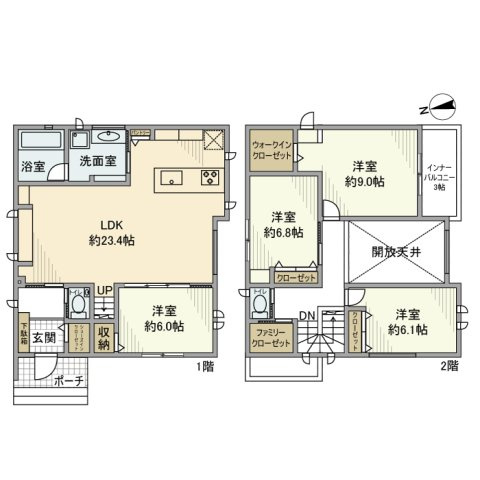 藤心戸建の間取り