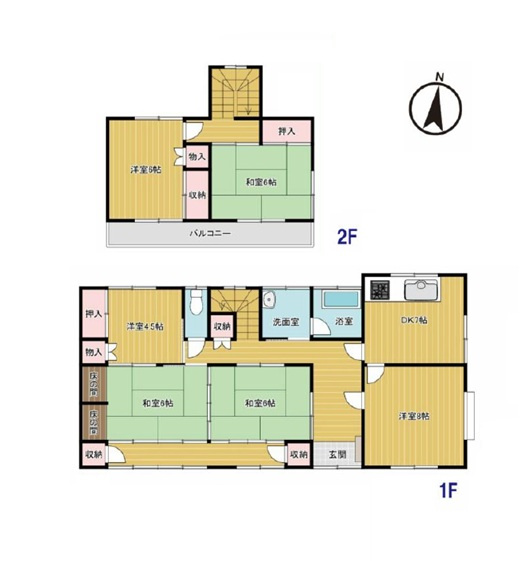 伊勢崎市境美原　中古住宅の間取り|6DK　趣ある和室と広縁！
