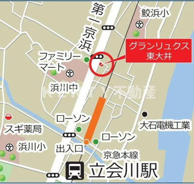 【地図】 |  グランリュクス東大井