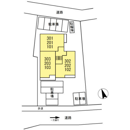 アンフィニ勝川の駐車場