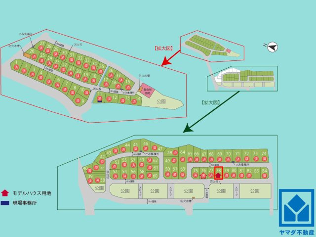 大津市関津４丁目　78号地の区画図