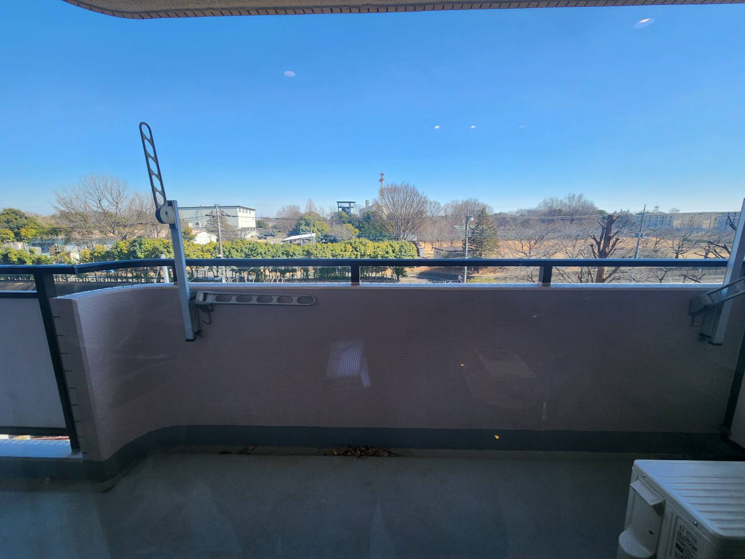 ベルヴィル大宮Ａ棟の展望|前面に建物がなく爽やかな景色を楽しめます