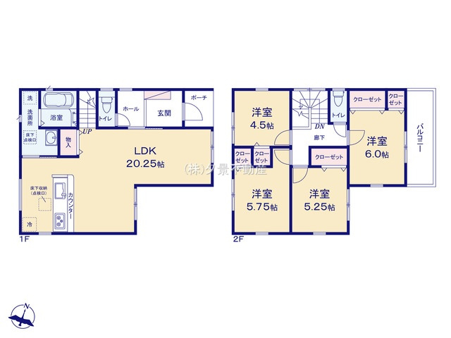 《仲介手数料無料》南区松本２丁目2-11新築一戸建てファーストタウンの間取り