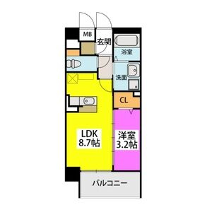 アビターレ吉塚駅前の間取り
