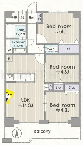 葛野ハイツ　6階