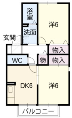 大垣市　2棟一括アパートの間取り