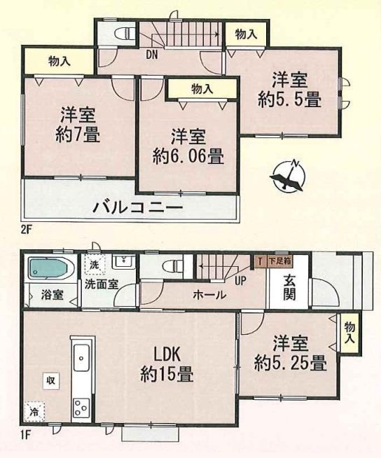 仲介手数料無料　ハートフルタウン狭山市水野1012番・新築全1棟の間取り