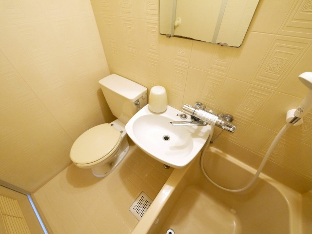 城戸ハイツ東棟の洗面所|明るい洗面所です