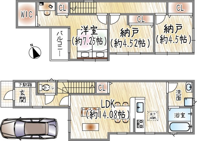 堀池2丁目の間取り|2号棟