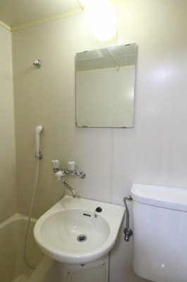 【洗面所】 | レピュート武蔵 | 退去前のため、別部屋のお写真です。