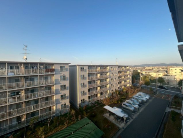 長岡天神ハイツ6号棟の展望|最上階につき眺望良好です。