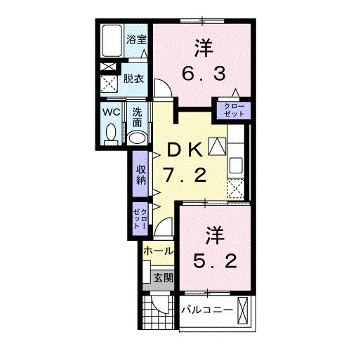 【間取り】 | プランドール　３