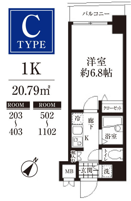 HF東日本橋レジデンスの間取り