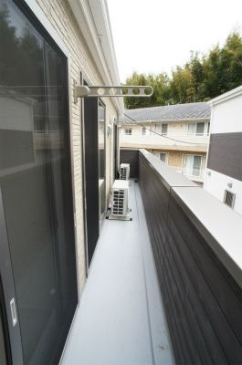 グリーンビラB棟のバルコニー