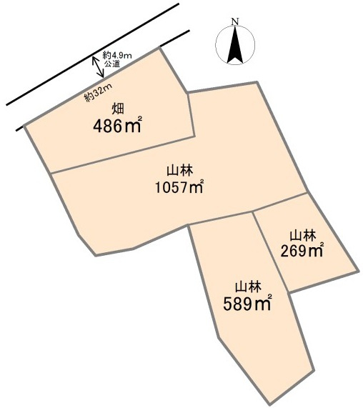 嵐山町川島 土地726坪の土地図