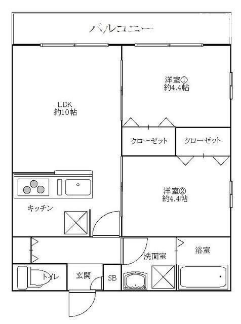 センチュリーオークＢ棟の間取り| 