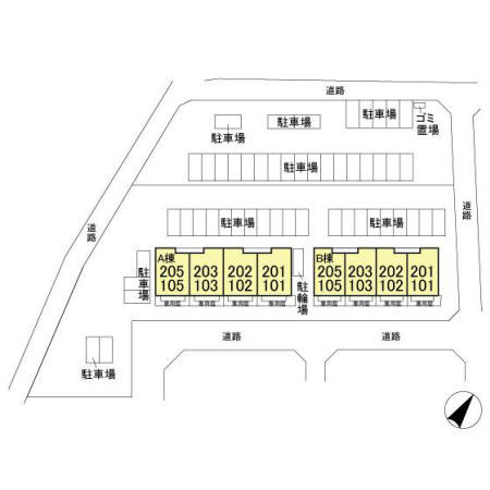 ジャルダンベール　Ｂの区画図