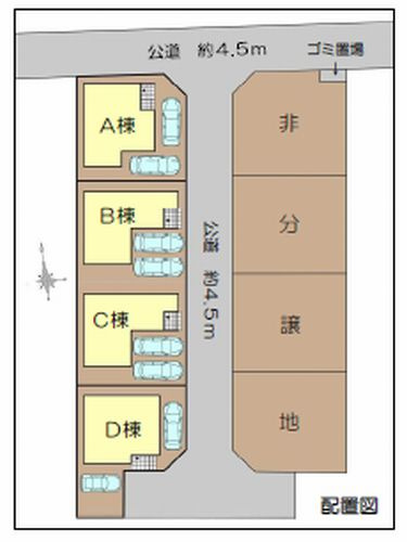 【仲介手数料０円】寒川町小谷1丁目Ⅱ　新築一戸建て　全4棟の区画図|【仲介手数料０円】寒川町小谷1丁目Ⅱ　新築一戸建て　全4棟