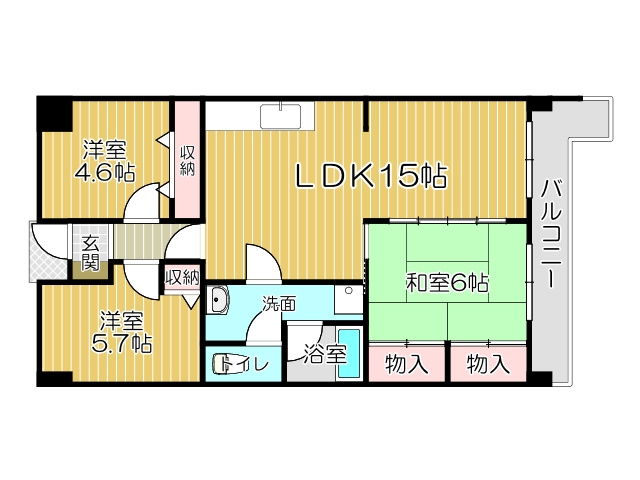 エクレール若葉台の間取り