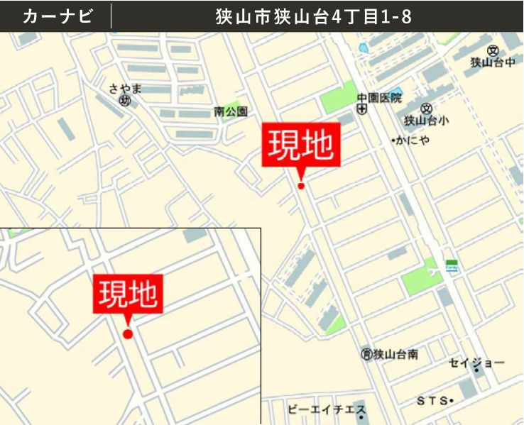 仲介手数料無料　KIP狭山市狭山台1期・新築全1棟の地図