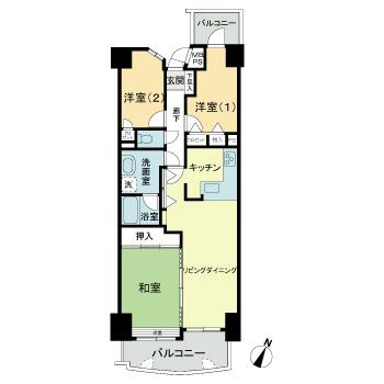 ライオンズヒルズ高知の間取り|間取り