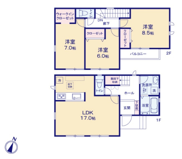 【間取り】 | 四街道市さちが丘１丁目２４－１期
