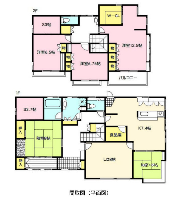 【中古戸建】本庄市西五十子の間取り|■間取り図｜敷地面積：384.39（約116.27坪）　建物面積：104.75（約31.68坪）