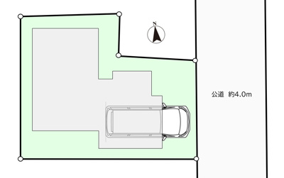 【区画図】 | ルーバー付きの外観が印象的なスタイリッシュ住宅
