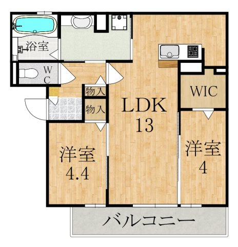 エスポワール　ミヤマの間取り