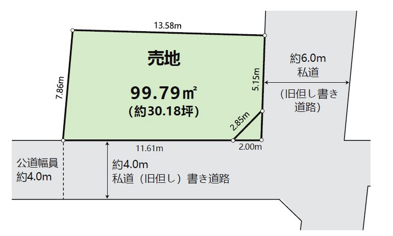 所沢市けやき台1丁目・全1区画　建築条件なし土地