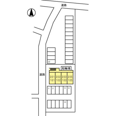 コーポブルースカイの区画図