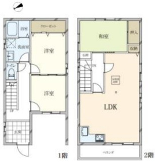 【間取り】 | 尼崎市東本町4丁目中古戸建　リフォーム済 | 車庫付き３LDKの間取りで♪新婚様からファミリー様まで幅広くおすすめです！！