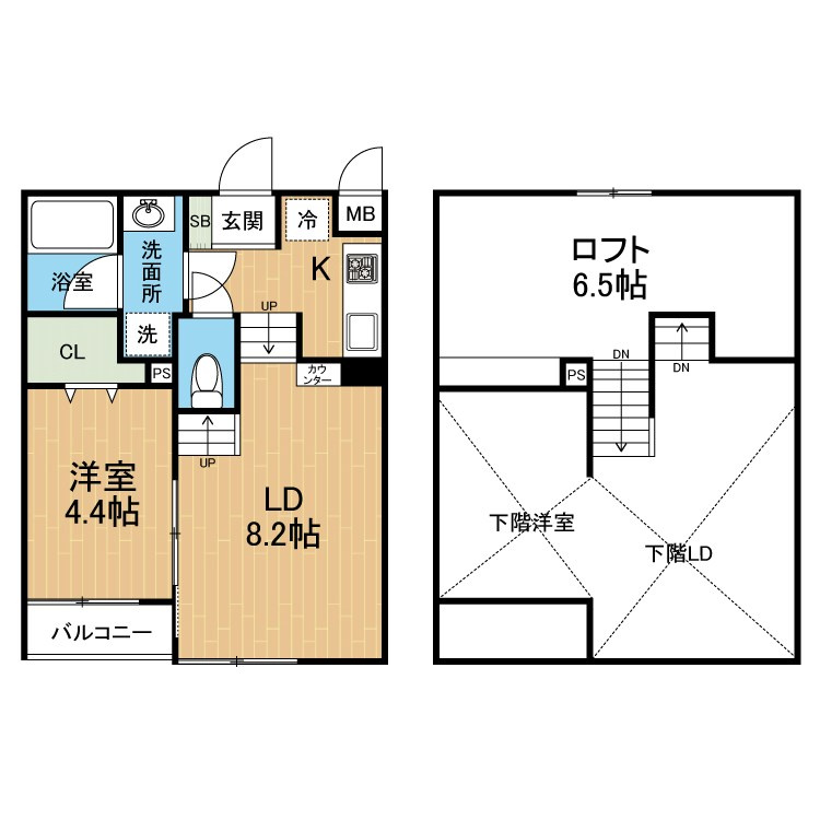 ルラーシュ渡鹿の間取り
