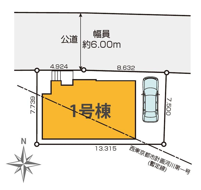 西東京市南町1丁目 西武新宿線 西武柳沢駅 新築戸建の区画図