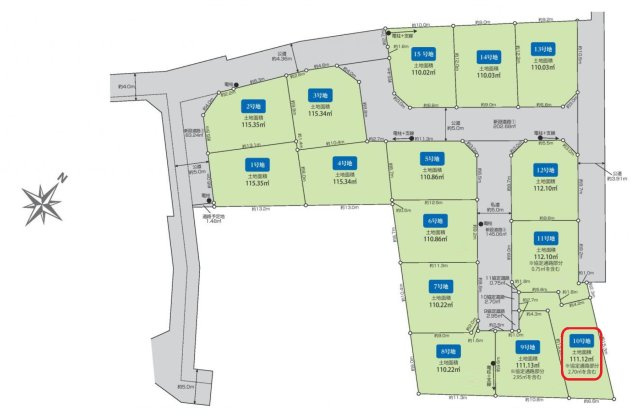 東村山市秋津町3丁目・全15区画　建築条件なし土地　10号地