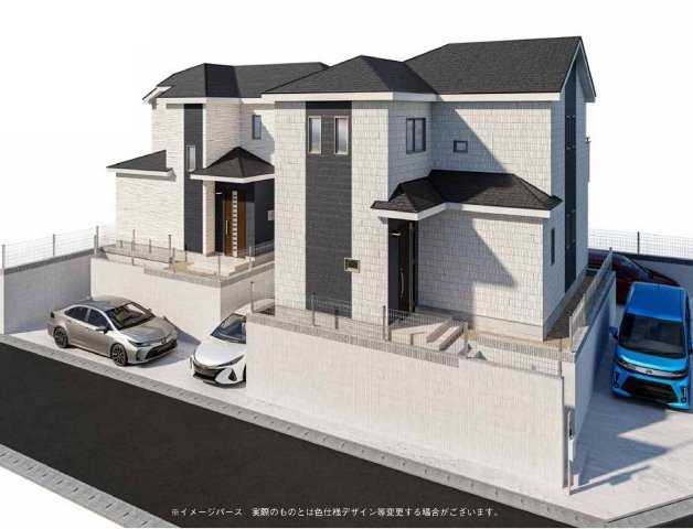 【横浜市保土ケ谷区境木本町19-14全2棟新築戸建て】★仲介手数料無料★（権太坂小学校・境木中学校）の外観パース