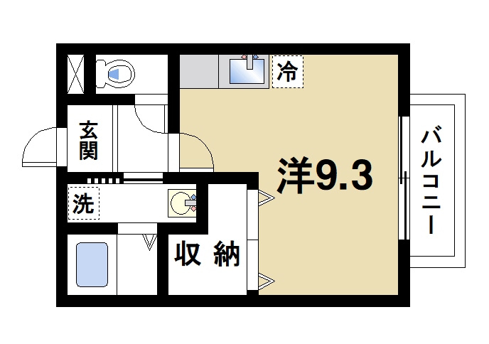 ハイツプルミエの間取り|一人暮らしも快適に満喫できます