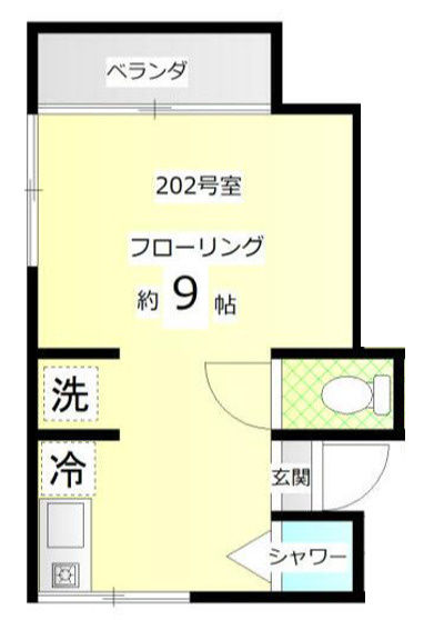 中野区大和町１丁目のアパートの間取り