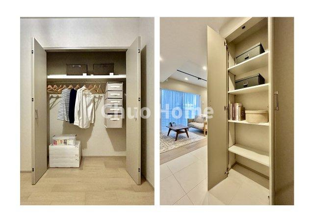 浅草タワーの収納|居室にはクローゼットを完備し、自由度の高い家具の配置が叶うシンプルな空間です。お子様の成長と必要になる子供部屋を与えるにはぴったりの間取りですね。