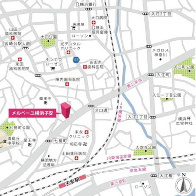 【地図】 | メルベーユ横浜子安