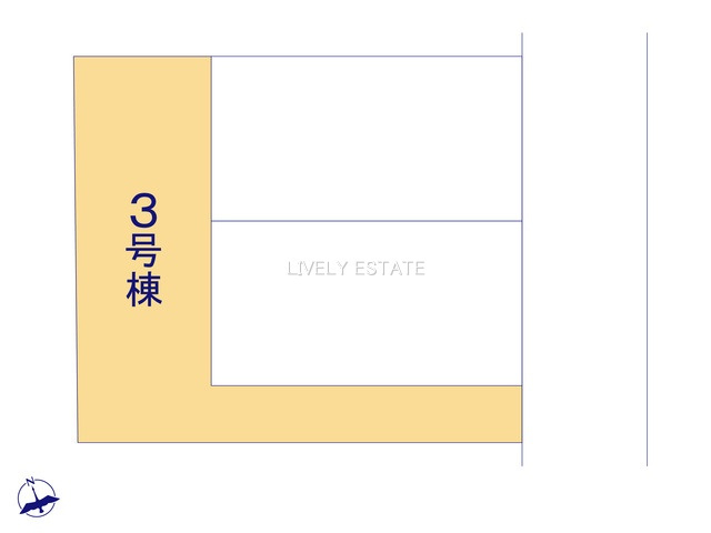 越谷市大字大泊 新築分譲住宅 全3棟 3号棟の区画図