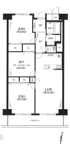 【間取り】 | 三陽ハイツ都島