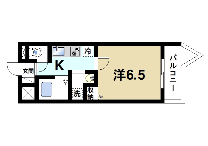 メルベーユ生駒の間取り|通風良好で換気がしやすい間取りです