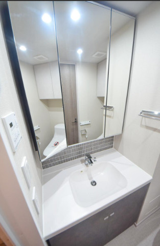 ザ・パークハビオ本郷菊坂の独立洗面台|※同タイプ別室参考写真です。