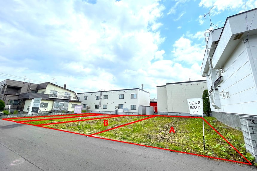 【建築条件付き】西野4条5丁目　全4区画の外観