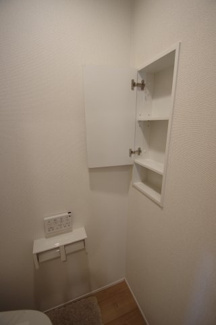 【収納】 | 【仲介手数料無料！！】八王子市上柚木　新築戸建て（全1棟）1号棟　3880万円 | トイレ内収納